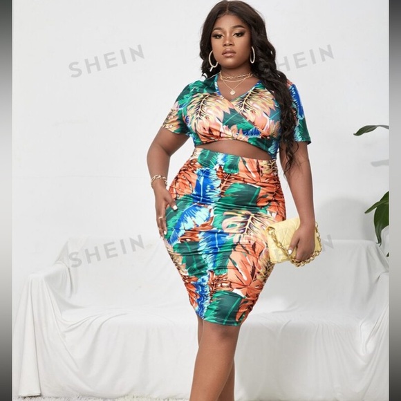 Sz 2x Ruched Dress - Picture 1 of 4